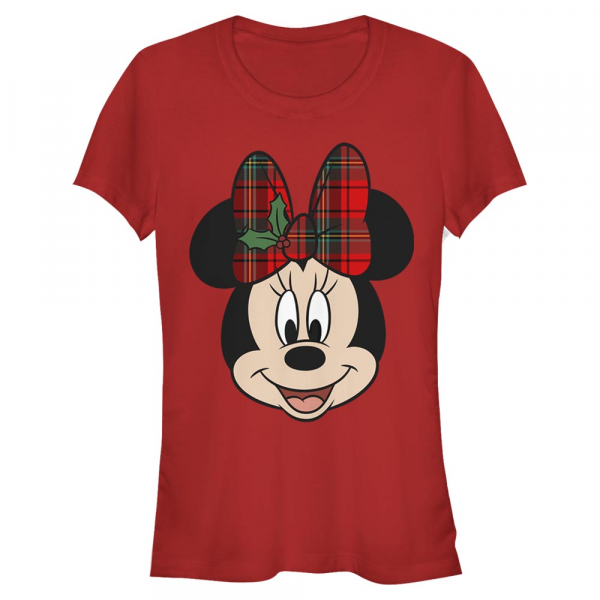 Disney Classics - Mickey Mouse - Minnie Mouse Big Minnie Holiday - Christmas - Women's T-Shirt - Red - Front