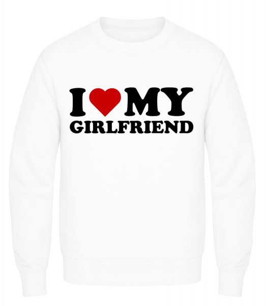 I Love My Girlfriend - Men's Sweatshirt AWDis - White - Vorn