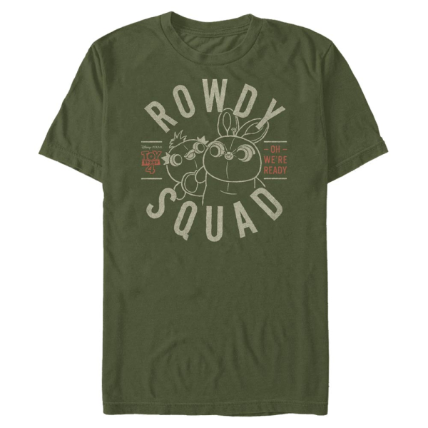 Pixar - Toy Story - Ducky & Bunny Rowdy Squad - Men's T-Shirt - Olive - Front