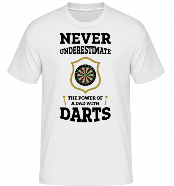 Never Underestimate Darts -  Shirtinator Men's T-Shirt - White - Vorn