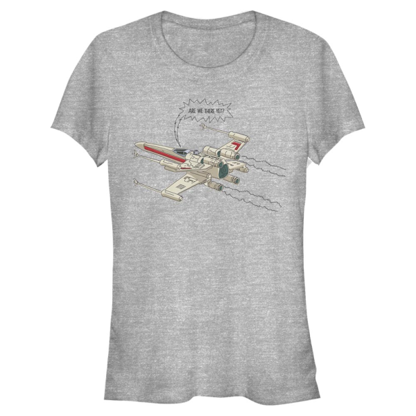 Star Wars - X-Wing Are We There Yet - Women's T-Shirt - Heather grey - Front