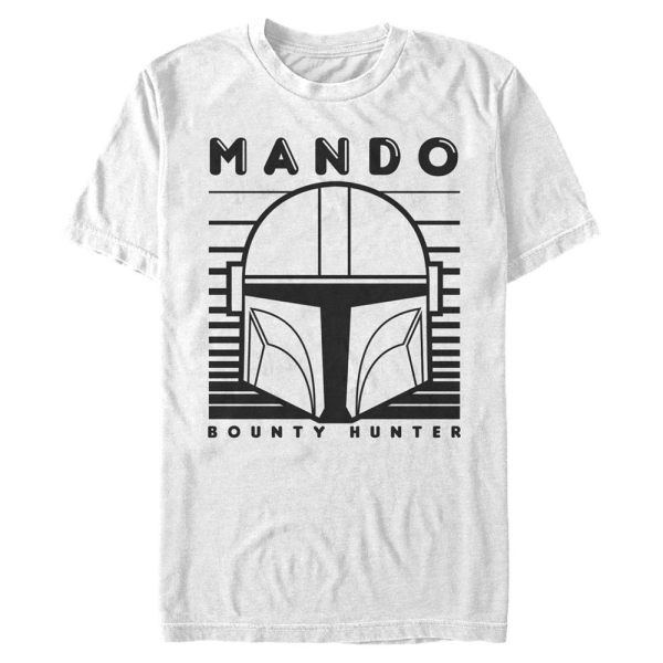 Star Wars - The Mandalorian - Skupina Mando 1 Color Simple - Men's T-Shirt - White - Front