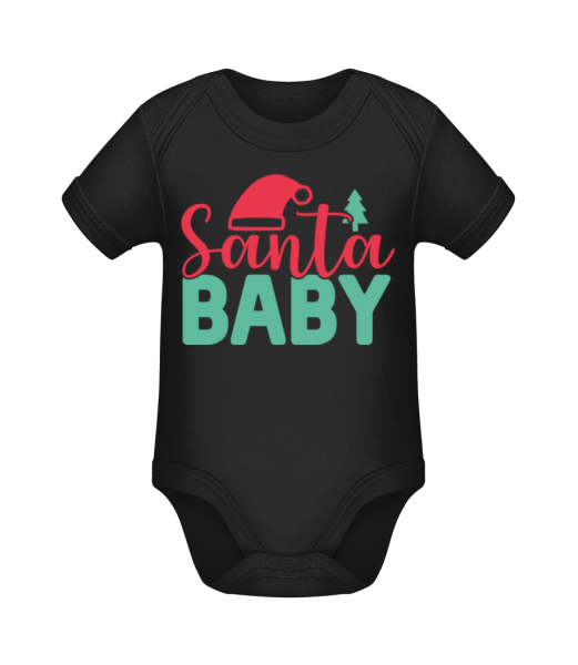 Santa Baby - Organic Baby Body - Black - Front