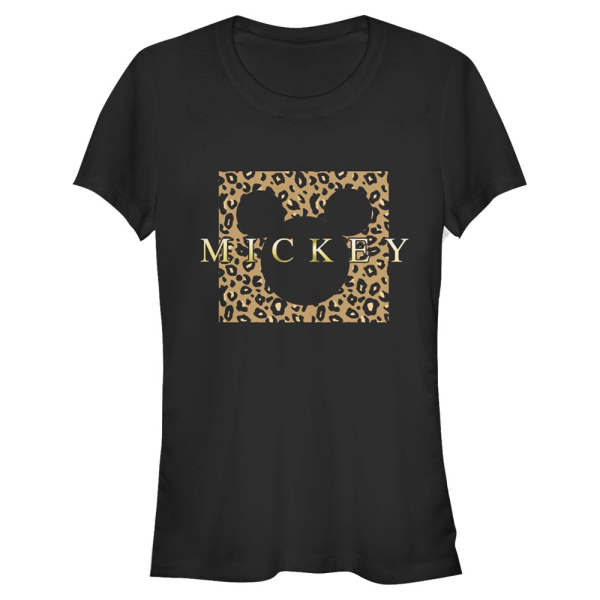 Disney Classics - Mickey Mouse - Minnie Mouse Leopard Square Mick - Women's T-Shirt - Black - Front