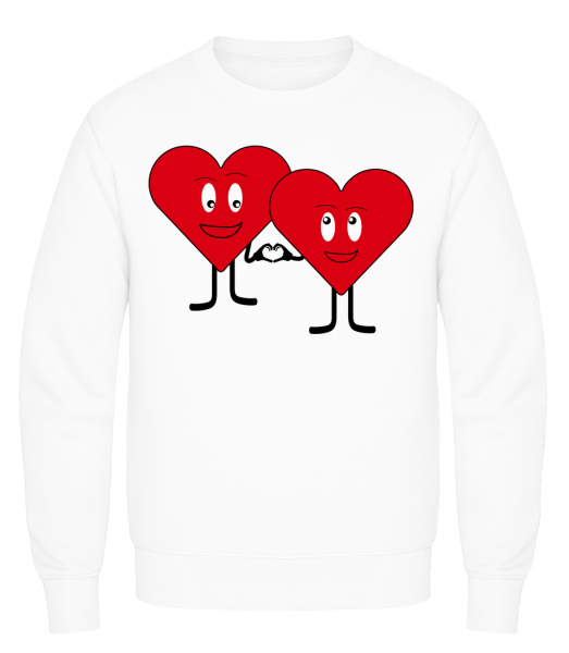Two Hearts Love Each Other - Men's Sweatshirt AWDis - White - Vorn