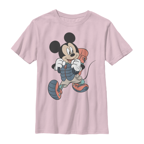 Disney - Mickey Mouse - Mickey Mouse Hiker Mickey - Kids T-Shirt - Pink - Front