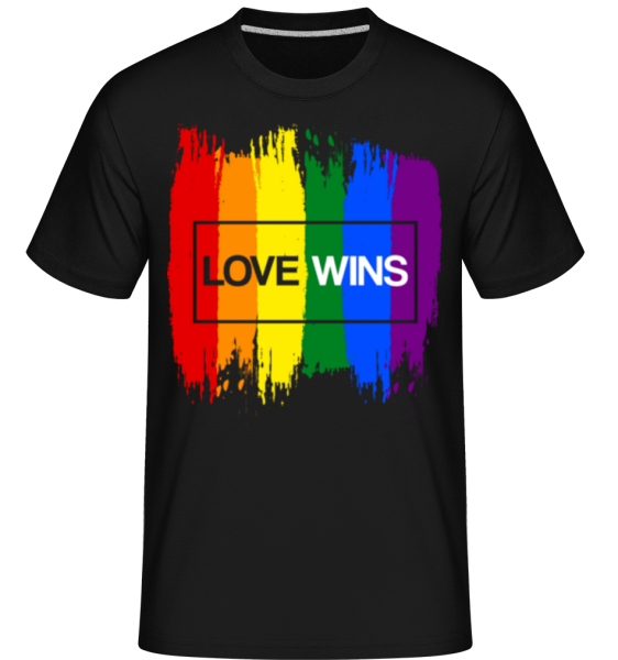 LGBTQ Love Wins -  Shirtinator Men's T-Shirt - Black - Front