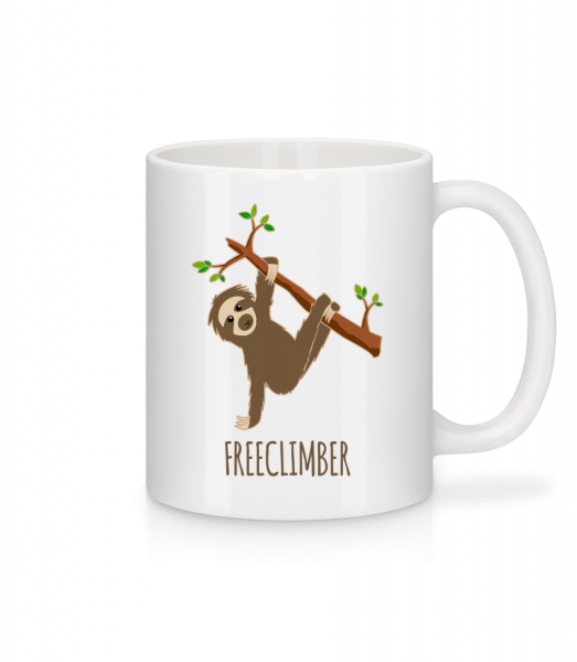 Freeclimber Sloth - Mug - White - Vorn