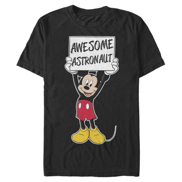 Disney Classics - Mickey Mouse - Mickey Mouse Mickey Awesome Astronaut - Men's T-Shirt - Black - Front