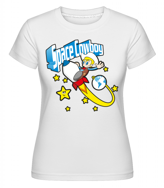 Space Cowboy -  Shirtinator Women's T-Shirt - White - Vorn