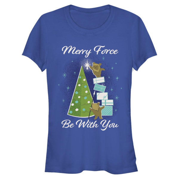 Star Wars - Ewoks Merry - Christmas - Women's T-Shirt - Royal blue - Front
