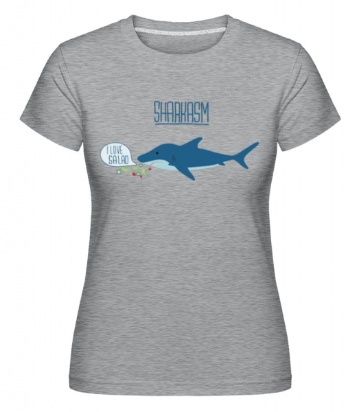 Sharkasm -  Shirtinator Women's T-Shirt - Heather grey - Front