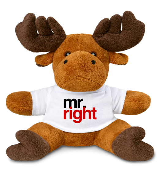 Mr. Right Logo - Elk - White - Front