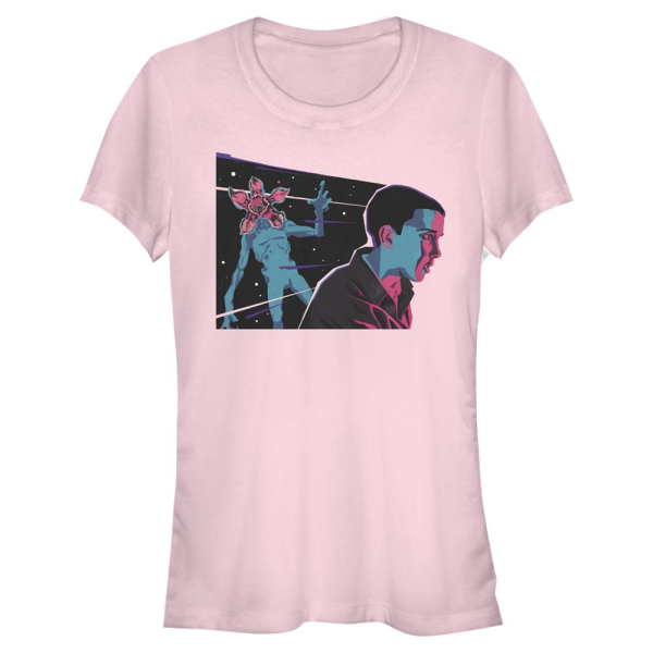 Netflix - Stranger Things - Eleven & Demogorgon Neon Eleven - Women's T-Shirt - Pink - Front