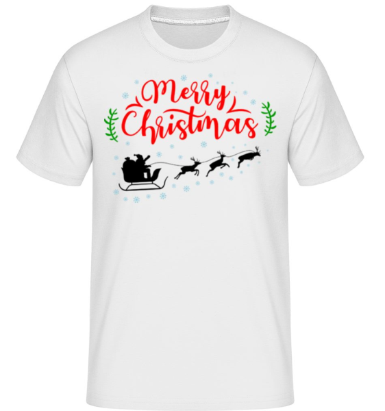 Merry Christmas -  Shirtinator Men's T-Shirt - White - Front