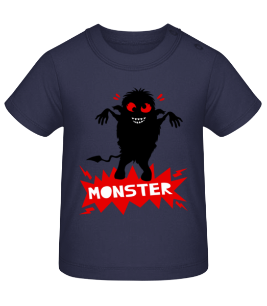 Monster - Baby T-Shirt - Navy - Front