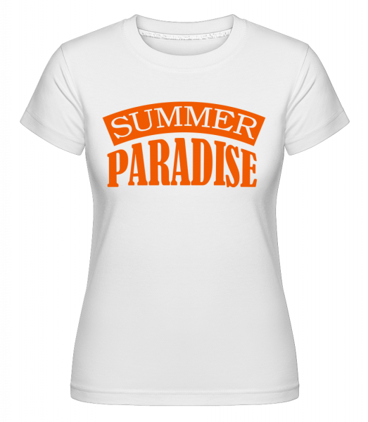 Summer Paradise Orange -  Shirtinator Women's T-Shirt - White - Vorn