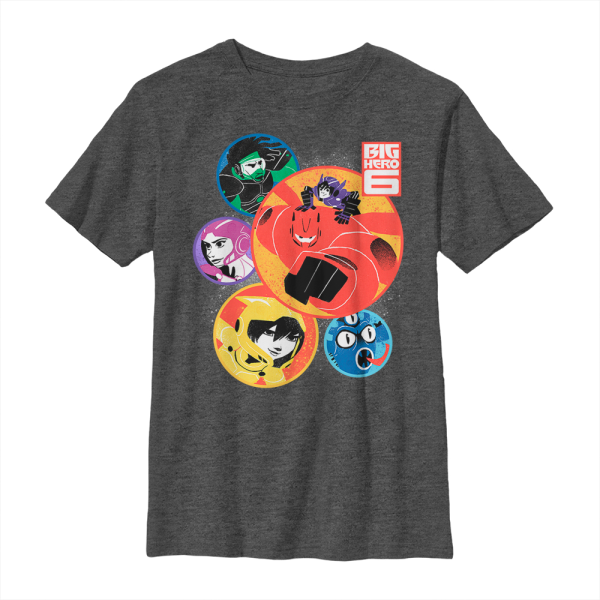 Disney - Big Hero 6 - Skupina Rounders - Kids T-Shirt - Heather anthracite - Front
