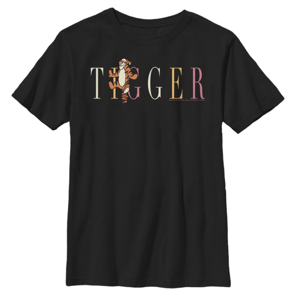 Disney - Winnie the Pooh - Tigr Fashion - Kids T-Shirt - Black - Front