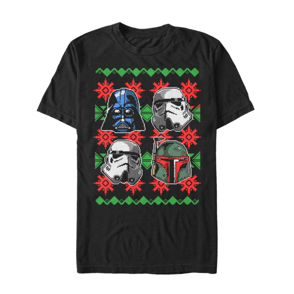 Star Wars - Skupina Holiday Faces - Christmas - Men's T-Shirt - Black - Front