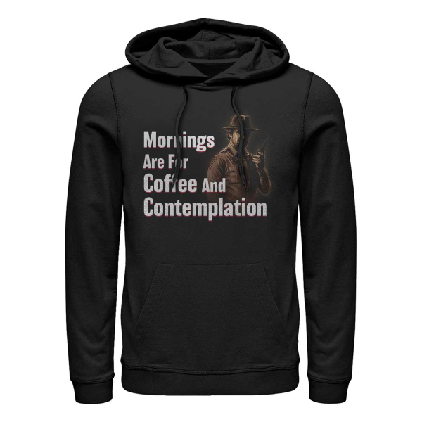 Netflix - Stranger Things - Hopper Coffee and Contemplation - Unisex Hoodie - Black - Front