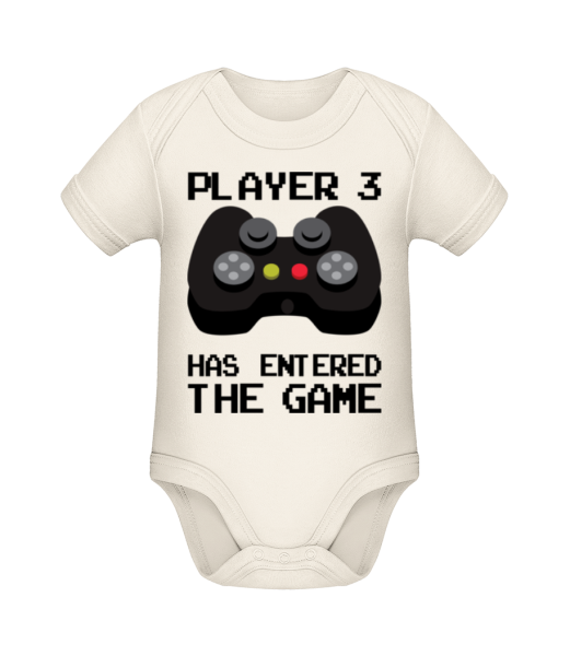 Player 3 Entered The Game - Organic Baby Body - Cream - Front