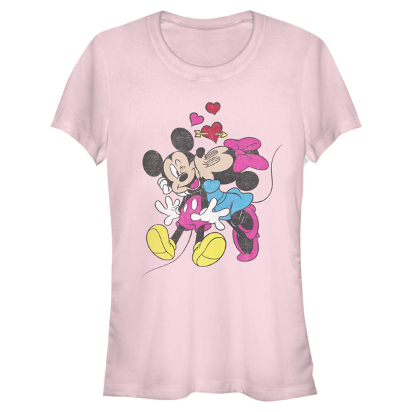 Disney Classics - Mickey Mouse - Minnie Mouse Mickey Minnie Love - Valentine's Day - Women's T-Shirt - Pink - Front