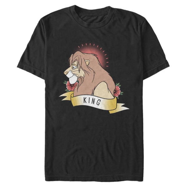 Disney - The Lion King - Simba King - Men's T-Shirt - Black - Front