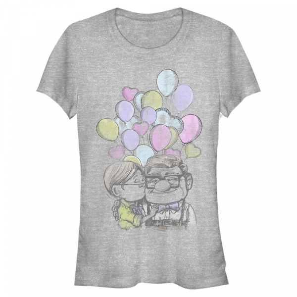 Disney - Up - Carl & Ellie Love Up - Women's T-Shirt - Heather grey - Front