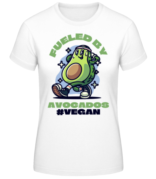 Fueled By Avocados - Women's Basic T-Shirt - White - Front