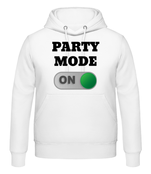 Party Mode On - Men's Hoodie - White - Front