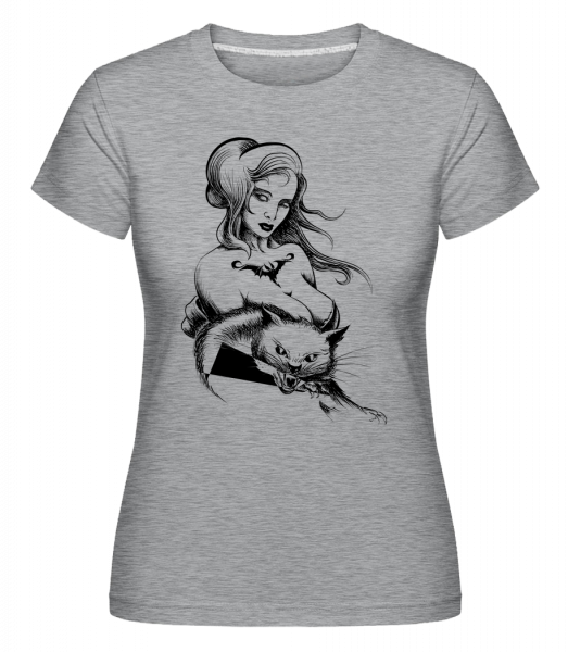 Gothic Cat Wife -  Shirtinator Women's T-Shirt - Heather grey - Vorn