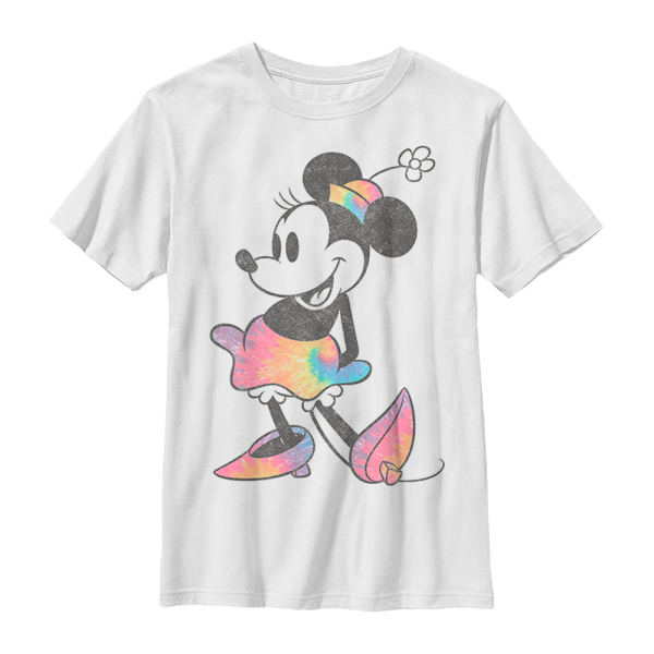 Disney Classics - Mickey Mouse - Minnie Mouse Tie Dye Minnie - Kids T-Shirt - White - Front