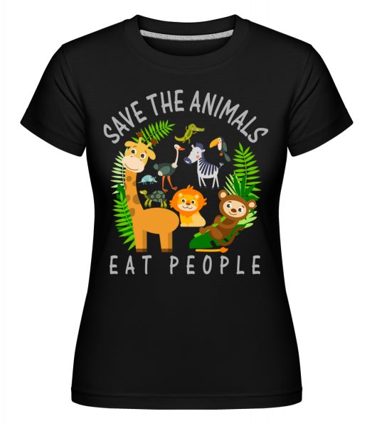 Save The Animals -  Shirtinator Women's T-Shirt - Black - Vorn