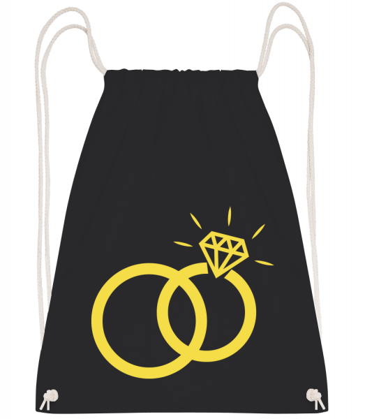 Wedding Rings - Drawstring Backpack - Black - Vorn