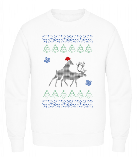 Reindeer Party - Men's Sweatshirt AWDis - White - Vorn
