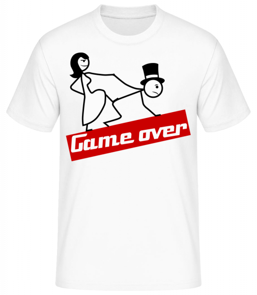 Game Over - Men's Basic T-Shirt - White - Vorn