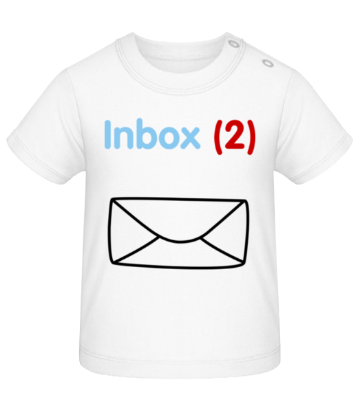 Inbox(2) Twins - Baby T-Shirt - White - Front