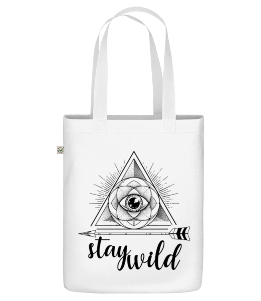 Boho Stay Wild - Organic tote bag - White - Front