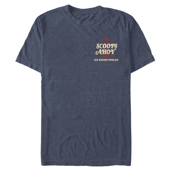 Netflix - Stranger Things - Logo Ahoy Ahoy - Men's T-Shirt - Heather navy - Front