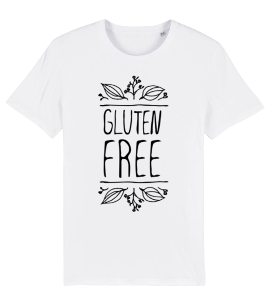 Gluten Free - Men's Organic T-Shirt Stanley Stella - White - Front