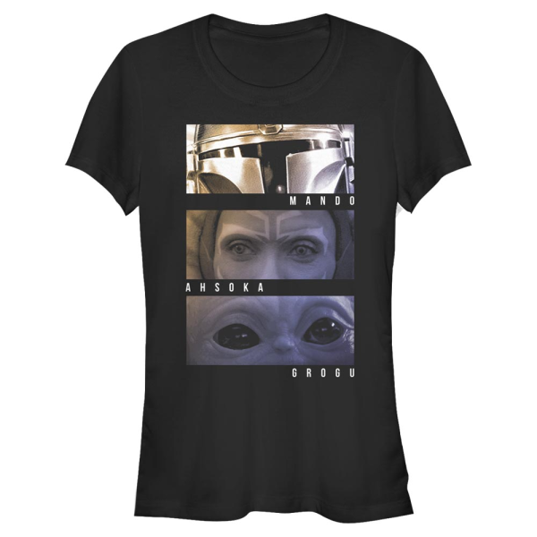 Star Wars - The Mandalorian - Skupina Character Eyes - Women's T-Shirt - Black - Front