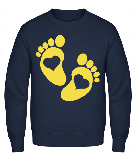 Baby Feet - Classic Set-In Sweatshirt - Navy - Vorn