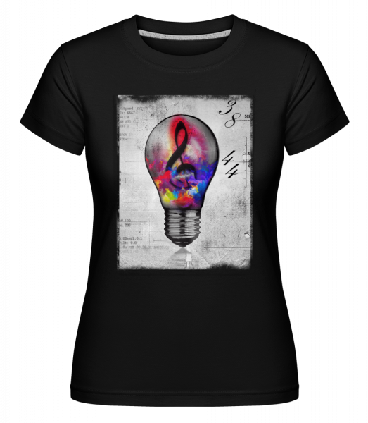 Colourful Lightbumb -  Shirtinator Women's T-Shirt - Black - Vorn
