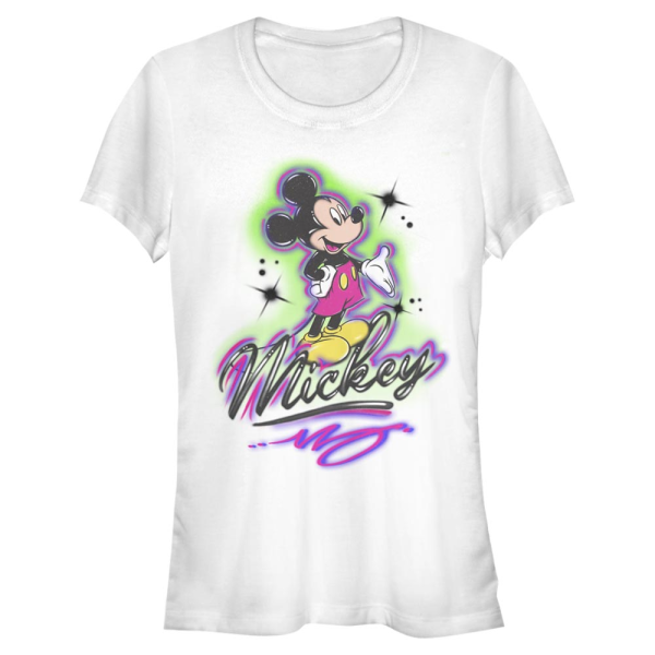Disney - Mickey Mouse - Mickey Airbrush - Women's T-Shirt - White - Front