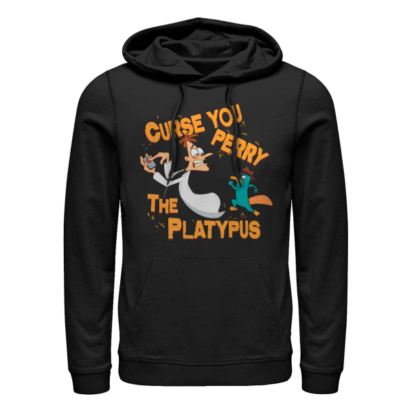 Disney Classics - Phineas and Ferb - Doof & Agent P Curse you - Unisex Hoodie - Black - Front