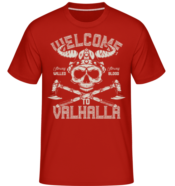 Welcome To Valhalla -  Shirtinator Men's T-Shirt - Red - Front