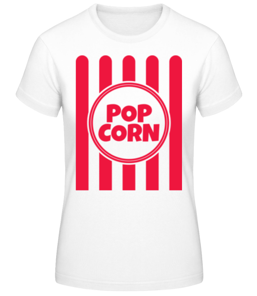 Popcorn - Women's Basic T-Shirt - White - Front