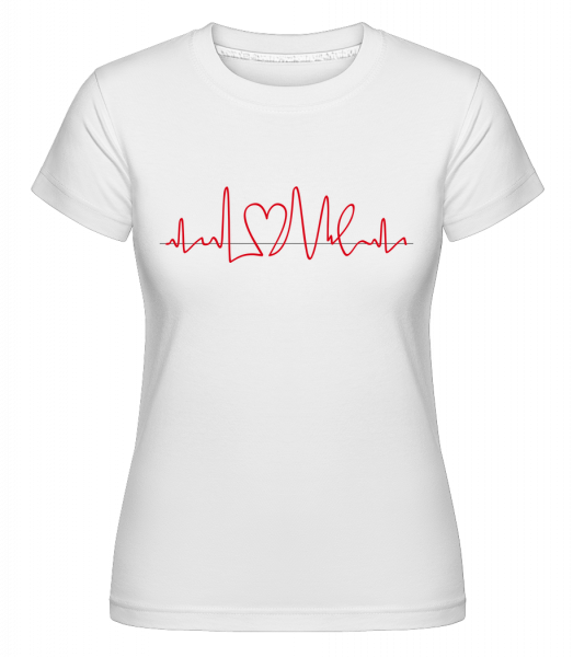 Heart Frequency -  Shirtinator Women's T-Shirt - White - Vorn