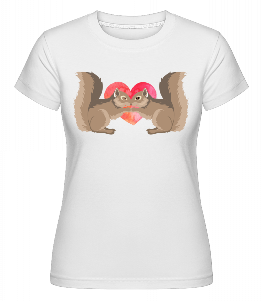 Squirrel Love -  Shirtinator Women's T-Shirt - White - Vorn